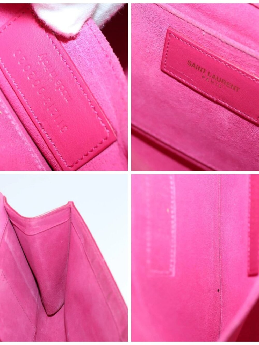 SAINT LAURENT Clutch Bag Leather Pink Gold 311213 Auth 169070V - Picture 15 of 16